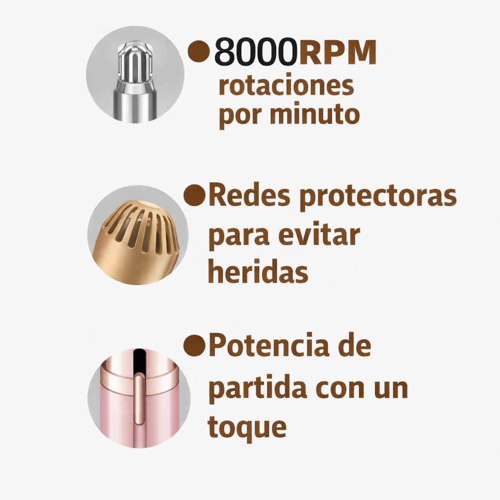 Depilador de cejas portatil